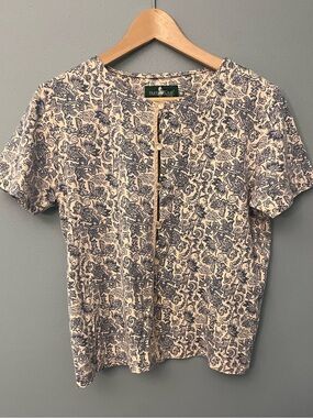 Vintage Huntington Club Short Sleeve Button Front Short